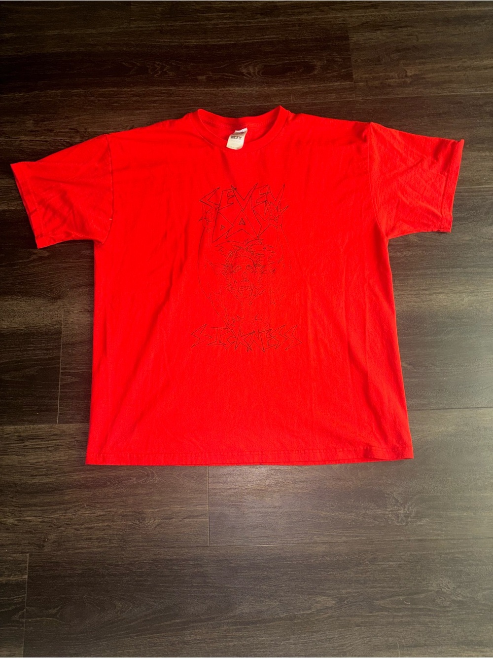 Y2K Seven Day Sickness Rock Grunge Shirt Size XL - Picture 1 of 4